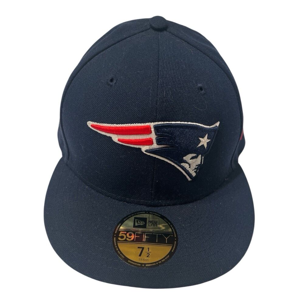 59FIFTY Patriots Fitted Hat 7½ Navy Structured Streetwear New Era Cap Classic